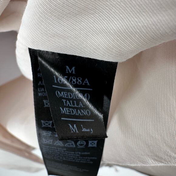 Allsaints Cream Lia Mac Trench Coat Duster Womens M Button Front Double Breasted - Picture 4 of 14